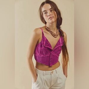 Free People Women's Have My Heart Cropped Tank Top NEW